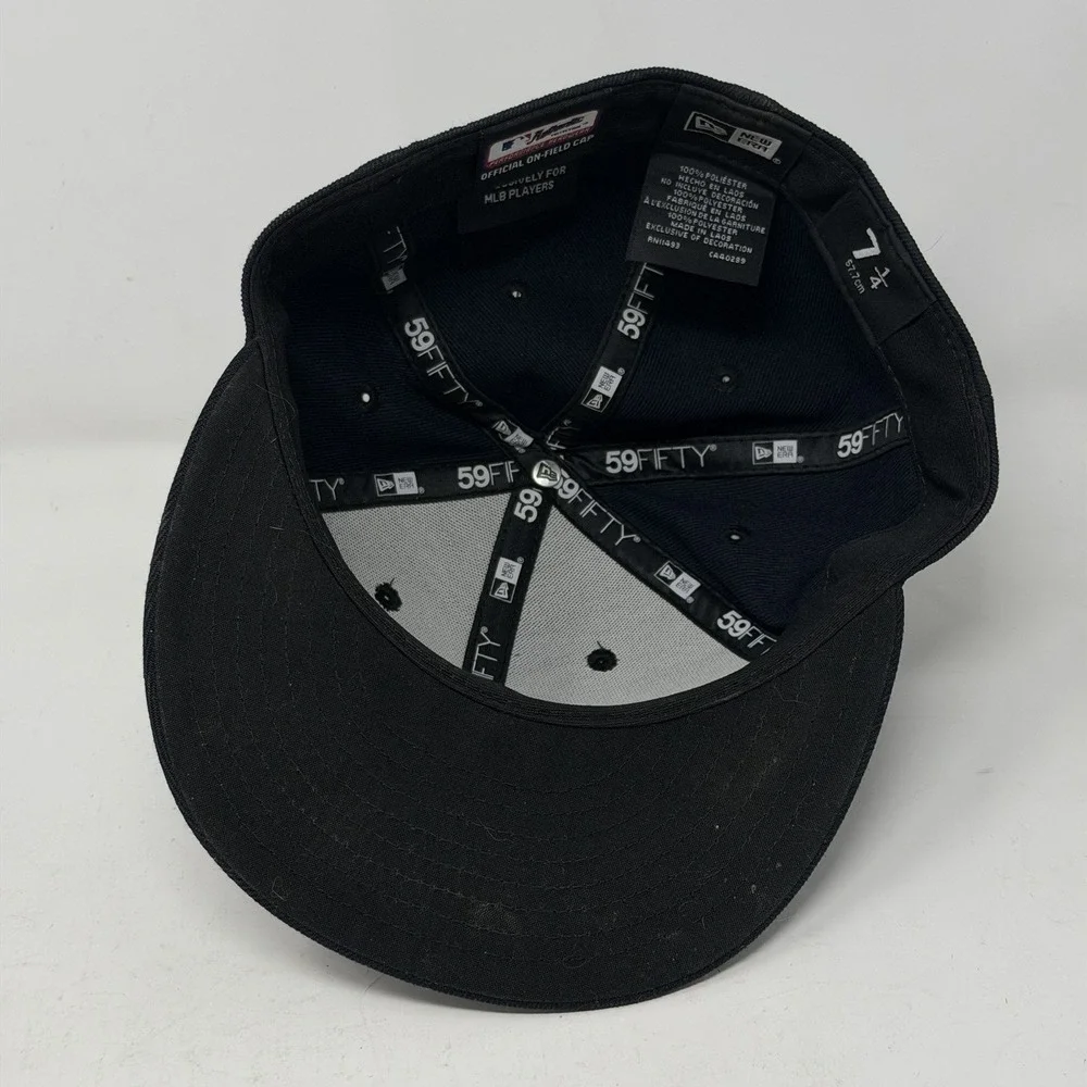 Detroit Tigers New Era 59FIFTY Hat Cap Size 7 1/4 Fitted Navy Official On-Field
